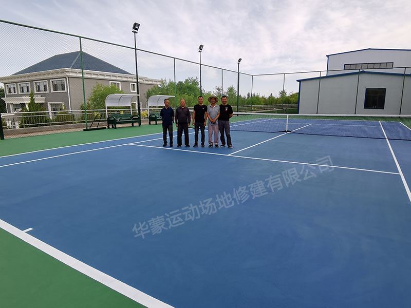 祝賀阿拉善軍分區(qū)塑膠網(wǎng)球場地建造順利完工